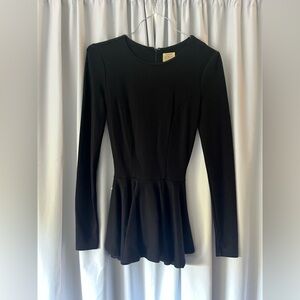 Torn by Ronny Kobo black peplum top, size XS/S